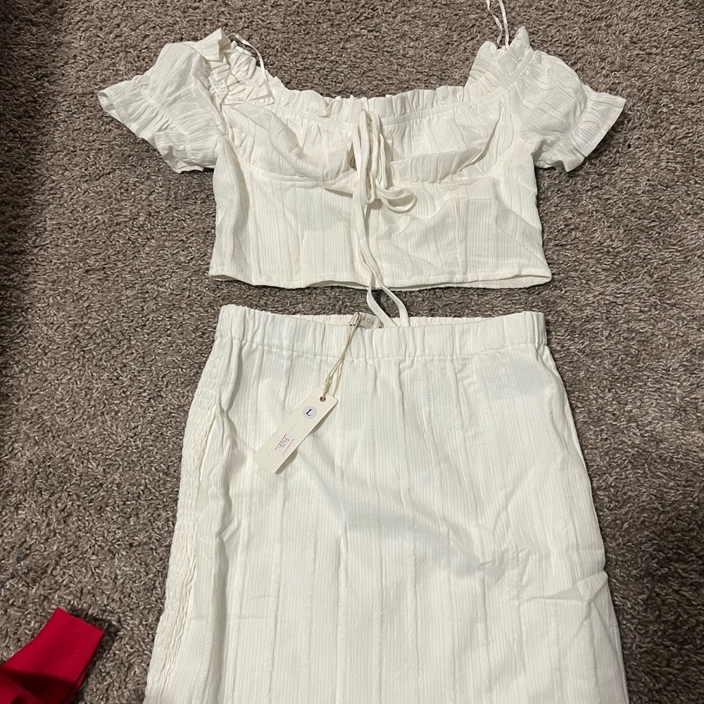 White skirt 2 piece